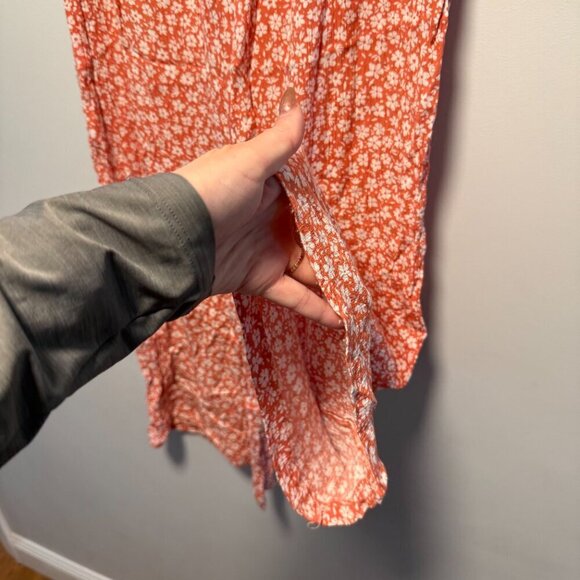 Billabong Summer New Waves 2 Red Floral Wide Leg Pants Large - Picture 5 of 9